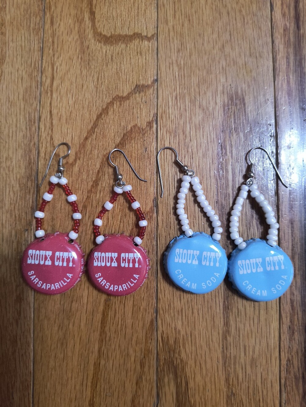Pick 3/$10⭐ 2 pairs of bottle cap beaded earrings